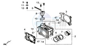 GTS 125I EURO4 SPORT L7 drawing CYLINDER MET PISTON