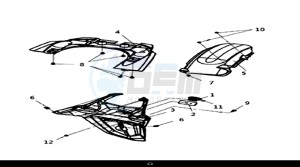 JOYMAX Z 300I ABS (LW30W1-EU) (L9) drawing RR. FENDER