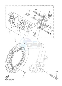 WR450F (1DX5) drawing FRONT BRAKE CALIPER