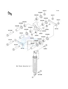 KDX200 H (H6F) 80 H6F drawing REAR SUSPENSION