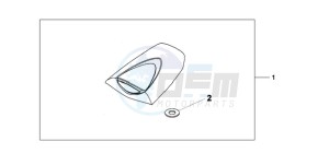 CBR600RR9 BR / MME SPC - (BR / MME SPC) drawing SEAT COWL*NHA66P*