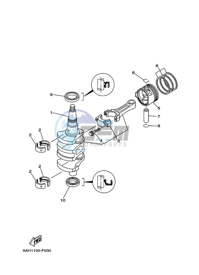 CRANKSHAFT--PISTON