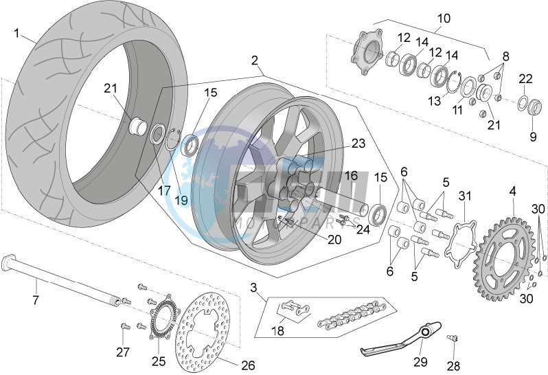 Rear wheel