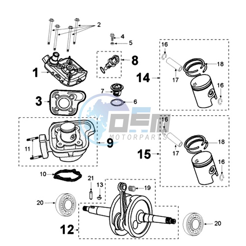 CRANKSHAFT 12X16X21