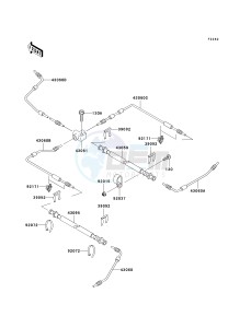 KAF 950 D [MULE 3010 DIESEL 4X4] (D8F) D8F drawing BRAKE PIPING