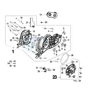 ELYSEO 125 FR drawing CRANKCASE