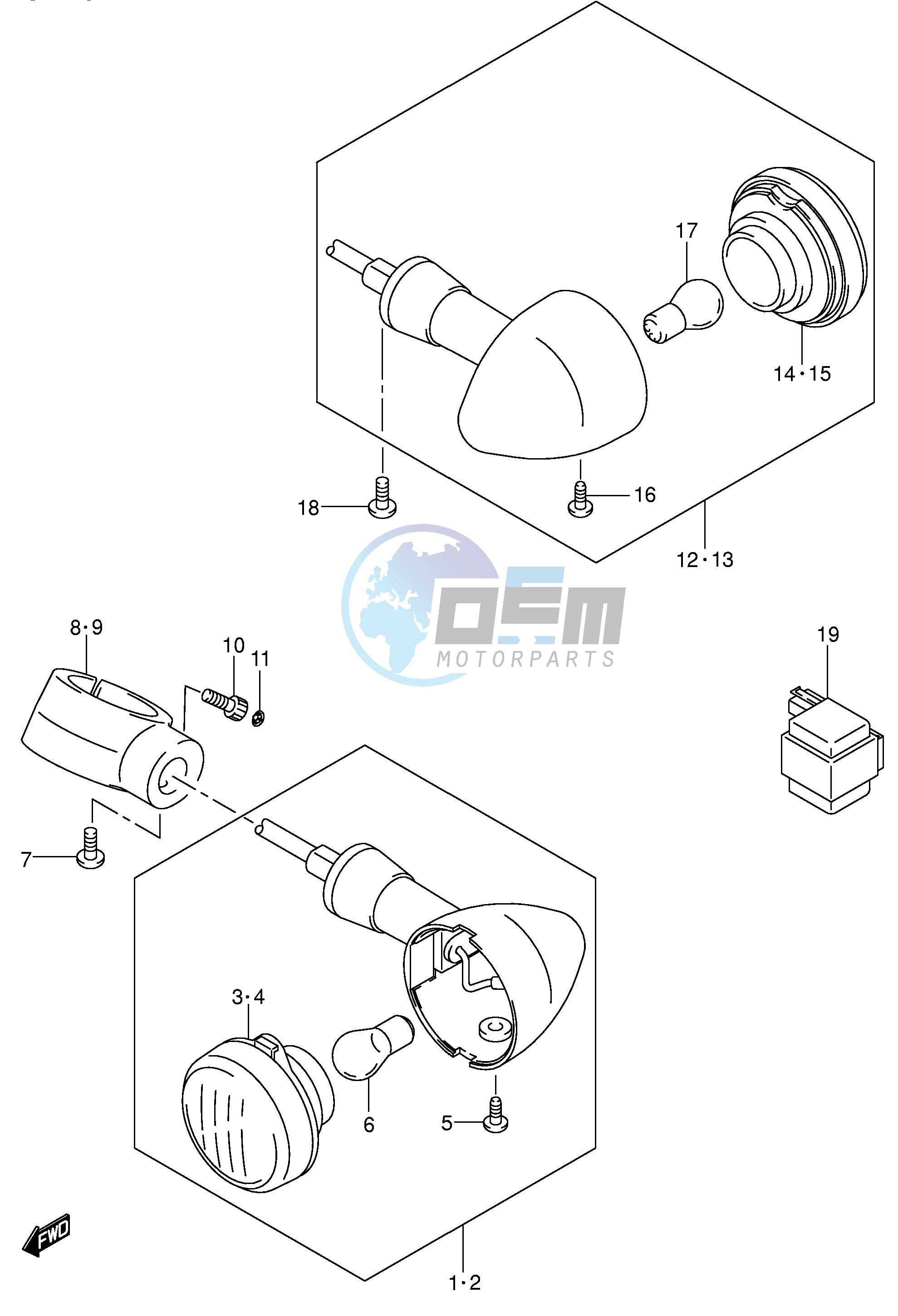 TURN SIGNAL LAMP (MODEL K4 K5)