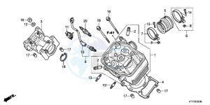 CBR125RTD CBR125RT UK - (E) drawing CYLINDER HEAD