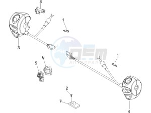 Beverly 250 Cruiser e3 drawing Selectors - Switches - Buttons