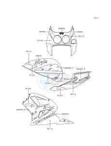 ZX 750 M [NINJA ZX-7R] (M1-M2) [NINJA ZX-7R] drawing DECALS-- ZX750-M2- -