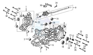 JET EURO X 50 25KMH drawing CRANKCASE L / R / STARTER