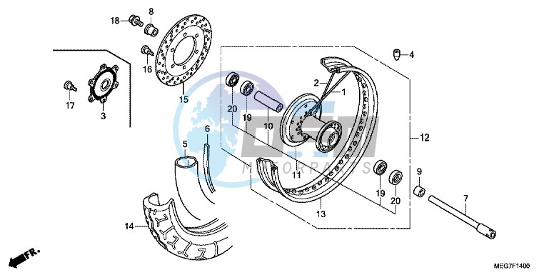 FRONT WHEEL ( VT750C2B/ C2S/ CS/ C/ CA)