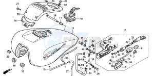 VTX1800C1 drawing FUEL TANK (VTX1800C2/3/4)