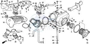 XL600V TRANSALP drawing AIR CLEANER (E/F/G/IT/SP/2G/2IT)