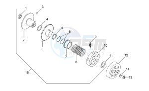 Scarabeo 50 2t (eng. Minarelli) drawing Clutch