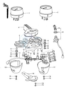 KZ 650 B (B1-B3) drawing METERS_IGNITION SWITCH