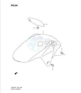 SV650/S drawing FRONT FENDER (SV650SUL1 E24)