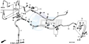 FJS400D9 ED / 2ED drawing REAR BRAKE PIPE (FJS400D9 /FJS400A)