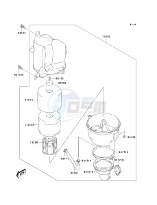 KSF 80 A [KFX80] (A6F) A6F drawing AIR CLEANER