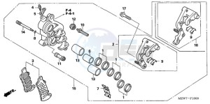 NT700VAA UK - (E / ABS MKH) drawing R. FRONT BRAKE CALIPER