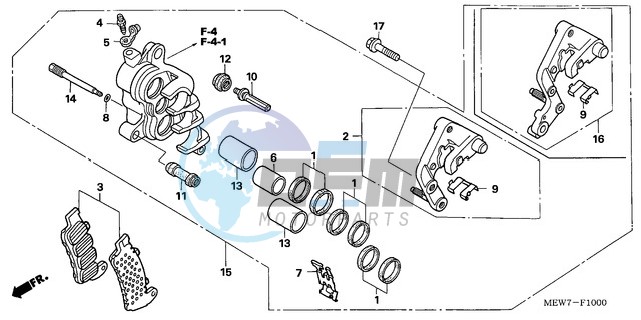 R. FRONT BRAKE CALIPER