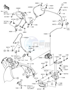 NINJA ZX-10R ZX1000SHF XX (EU ME A(FRICA) drawing Brake Piping