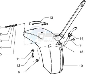 PX 150 E drawing Front mudguard