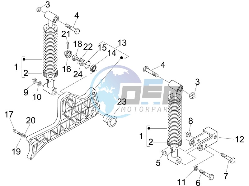 Rear suspension - Shock absorbers