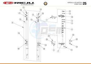 BYE-BIKE-25-KM-H-EURO4-HOLLAND-WHITE drawing FRONT FORK