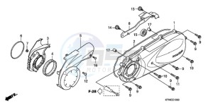 SH300AR9 UK - (E / ABS MKH SPC TBX) drawing LEFT CRANKCASE COVER