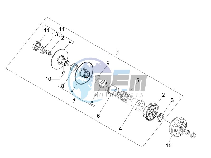 Driven pulley