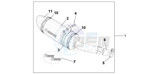 CB600FB drawing TITANIUM SLIPON