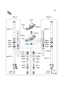 Z750_ABS ZR750M7F GB XX (EU ME A(FRICA) drawing Front Fork