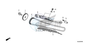 NC750SDE NC750SD Europe Direct - (ED) drawing CAM CHAIN/ TENSIONER