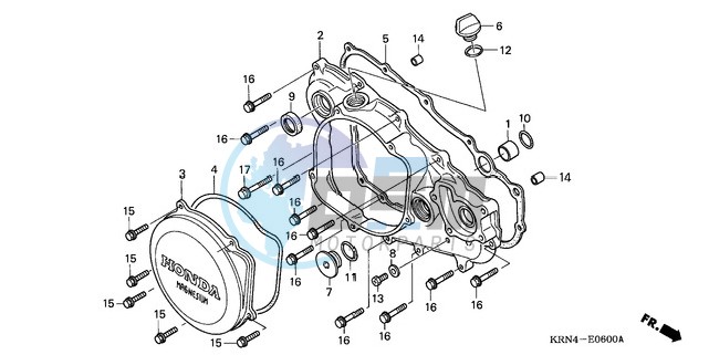 R. CRANKCASE COVER