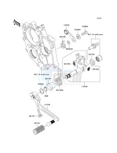 EX 650 A [NINJA 650R] (A6F-A8F) A8F drawing GEAR CHANGE MECHANISM