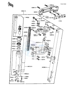 KZ 1000 J (J1-J3) drawing FRONT FORK -- KZ1000-J1_J2- -