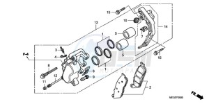 VT750C9 Korea - (KO / MK) drawing FRONT BRAKE CALIPER