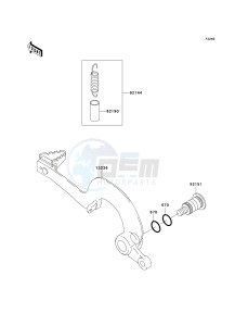 KX 125 M (M2) drawing BRAKE PEDAL