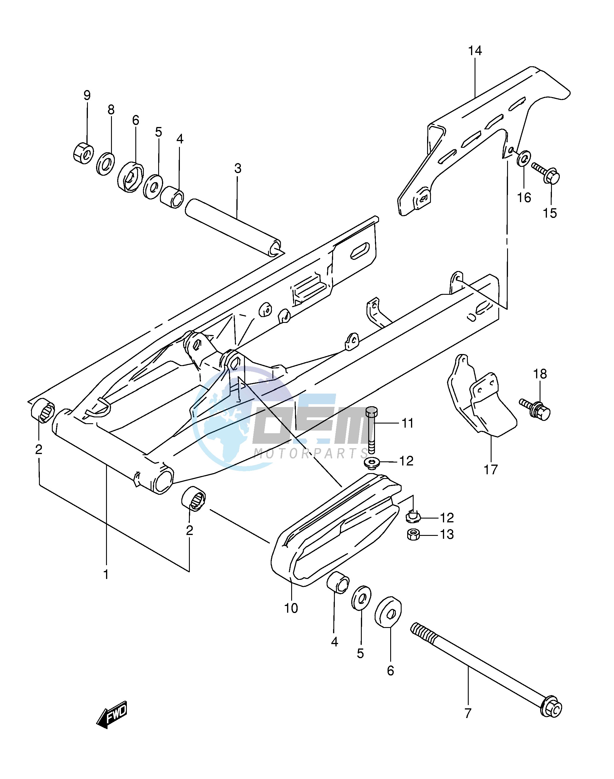 REAR SWINGING ARM