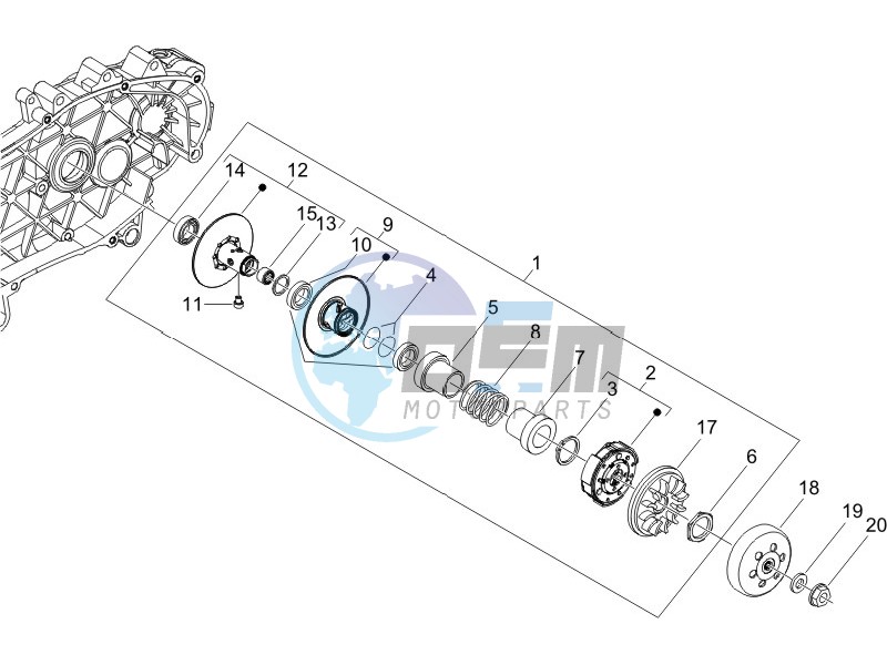 Driven pulley