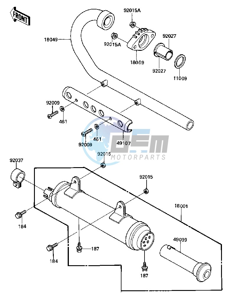 MUFFLER -- 84-85 C2_C3- -