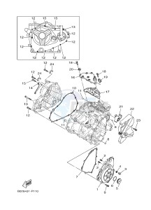 YZF-R3A 321 R3 (B02D) drawing CRANKCASE COVER 1