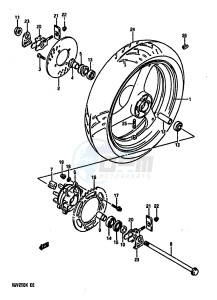 RGV250 1989 drawing REAR WHEEL