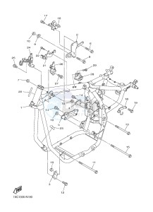 XVS950CU XV950R XV950 R-SPEC (2DX7) drawing FRAME