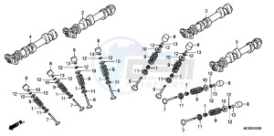 ST1300AE Pan Europoean - ST1300 UK - (E) drawing CAMSHAFT/VALVE