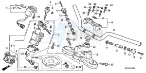 CB1000RA9 France - (F / ABS CMF) drawing HANDLE PIPE/TOP BRIDGE