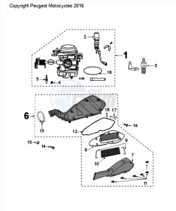 DJANGO 50 4T ALLURE drawing CARBURETTOR