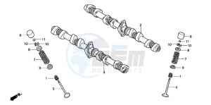 CB1300A CB1300SUPER FOUR drawing CAMSHAFT/VALVE