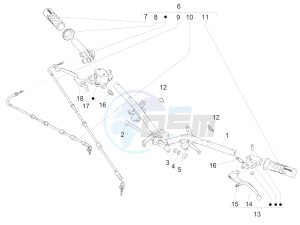 Liberty 150 iGet 4T 3V ie ABS (EMEA) drawing Handlebars - Master cil.